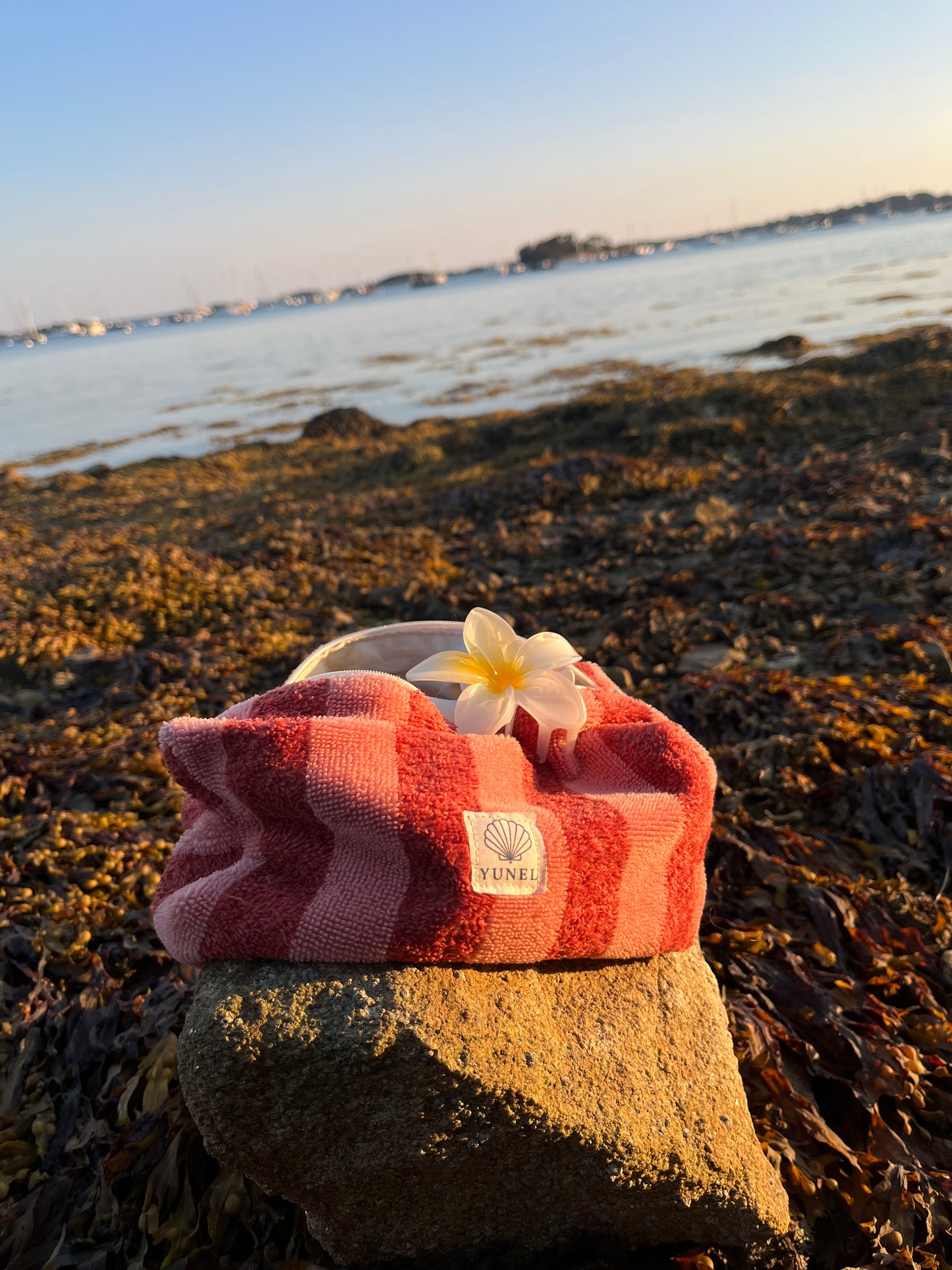 Pochette Cabana  tissu éponge, faite main en Bretagne